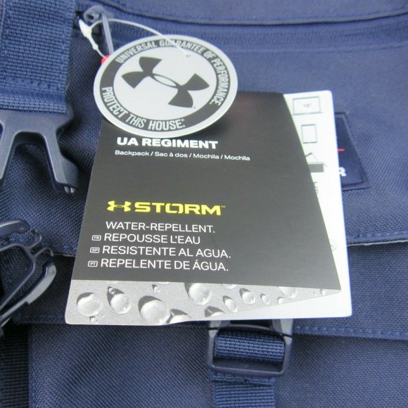 Under Armour Project Rock Navy Regiment Backpack - Picture 11 of 12